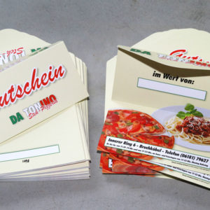 Briefumschlag Gutscheine | Pizzeria da Tonino