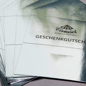 Chromoluxpapier Gutschein Druck | Carusel Schmuck Boutique