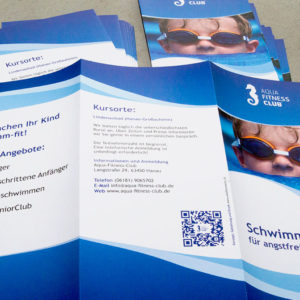 Broschürendruck Hanau | AquaFitnessClub Schwimmschule