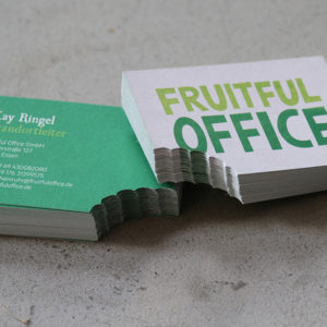 Konturgestanzte Visitenkarten | Fruitful Office GmbH