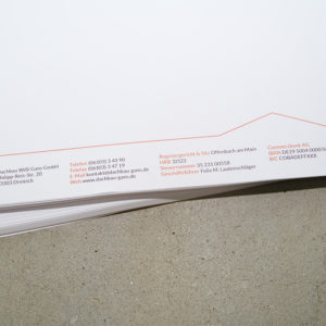 Corporate Design Visitenkarten und Briefpapier | Dachbau Gans