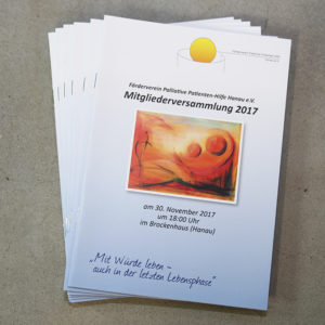 Magazindruck Mitgliederversammlung | Palliativteam Hanau