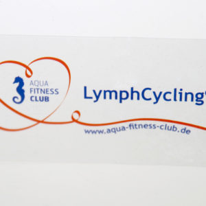 Transparente Aufkleber AquaCycling | AquaFitnessClub,Hanau