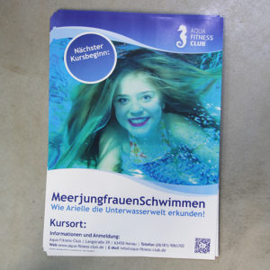 A3 Plakate drucken | AFC Meerjungfrauenschwimmen