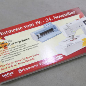 Postkartendruck Herbstmesse 2018 | Nähparadies Gebhard