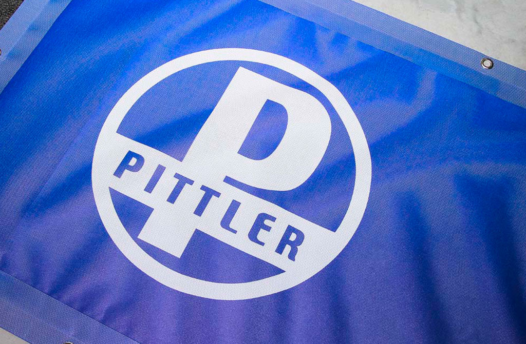 PVC Werbebanner für die Pittler T & S GmbH