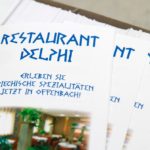 Speisekarten drucken | Restaurant Delphi Offenbach