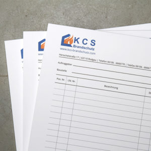Aufmaßblock mit Durchschlag | KCS Brandschutz GmbH